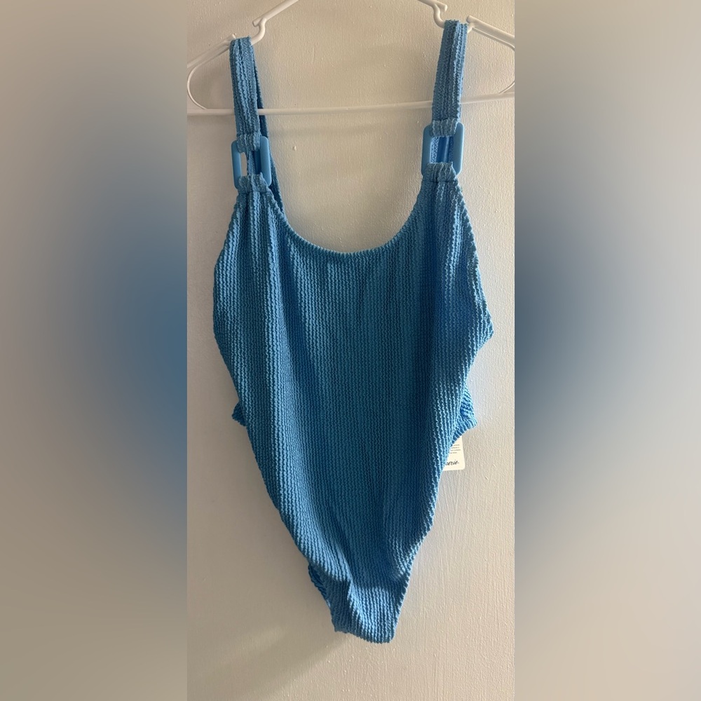 Aerie Light Blue Textured Swimwear